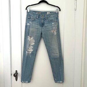 New AG Agolde The Ex-Boyfriend Slouchy Slim Jeans, Sz 25R